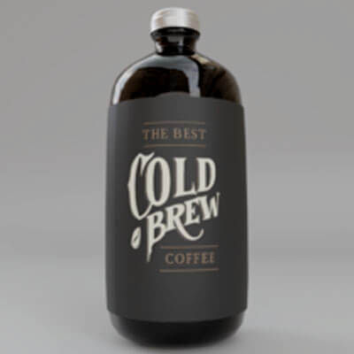 Cold Brew Coffee Glass Bottle 3D Model