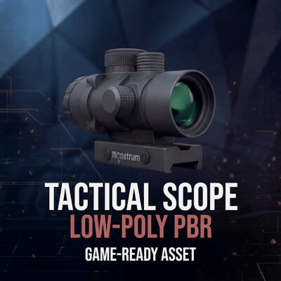 Highly Detailed 3D Model of Monstrum Tactical Red Dot Scope