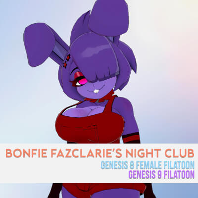 Bonfie Fazclarie Night Club for Genesis 8 and 9Filatoon