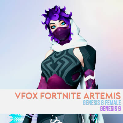 Fortnite Artemis for Genesis 8 and 9 by VFoxGames