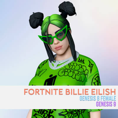 Fortnite Billie Eilish for Genesis 8 and 9