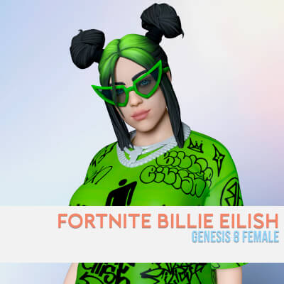 Fortnite Billie Eilish for Genesis 8 Female