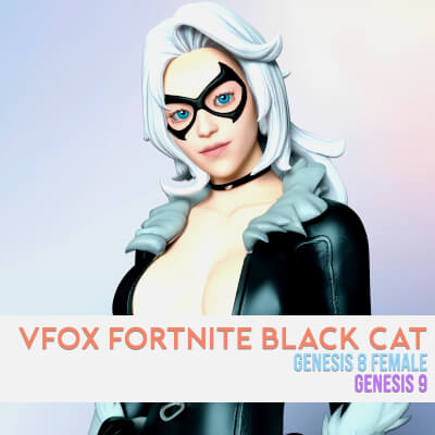 Fortnite Black Cat for Genesis 8 and 9