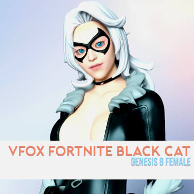 Fortnite Black Cat for Genesis 8 Female