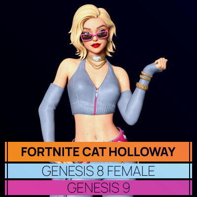 Fortnite Cat Holloway for Genesis 8 and 9