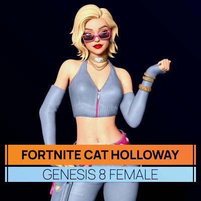Fortnite Cat Holloway for Genesis 8 Female
