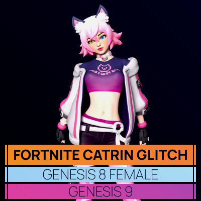 Fortnite Catrin Glitch for Genesis 8 and 9