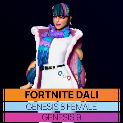 Fortnite Dali for Genesis 8 and 9