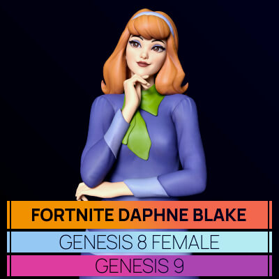 Fortnite Daphne Blake for Genesis 8 and 9