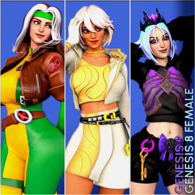 Fortnite Girl Pack 01 for Genesis 8 and 9