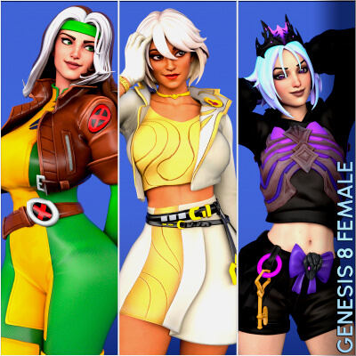 Fortnite Girl Pack 01 for Genesis 8 Female