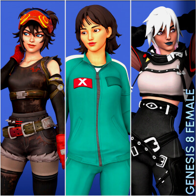 Fortnite Girl Pack 04 for Genesis 8 Female