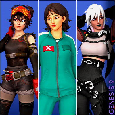 Fortnite Girl Pack 04 for Genesis 9