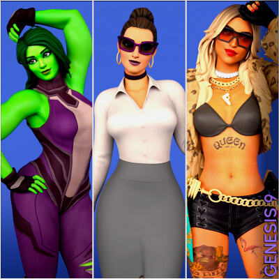 Fortnite Girl Pack 07 for Genesis 9