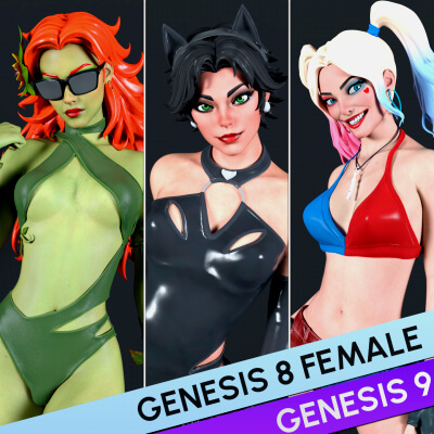 Fortnite Girl Pack 09 for Genesis 8 and 9
