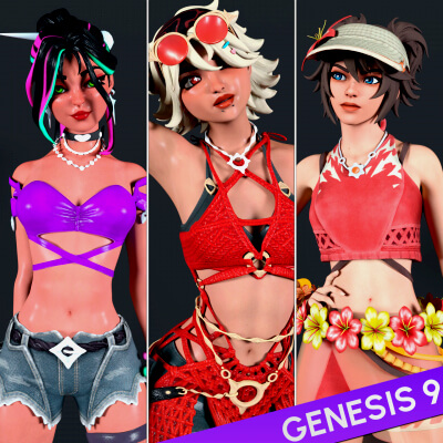 Fortnite Girl Pack 10 for Genesis 9