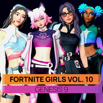 Fortnite Girls Vol 10 Bundle for Genesis 9