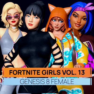 Fortnite Girls Vol 13 Bundle for Genesis 8 Female