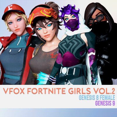 Fortnite Girls Vol 2 Bundle for Genesis 8 and 9