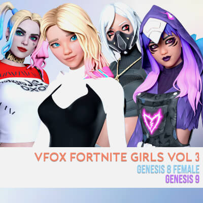 Fortnite Girls Vol. 3 Bundle For Genesis 8 And 9