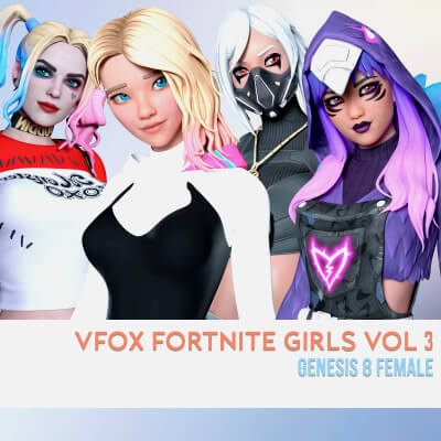 Fortnite Girls Vol 3 Bundle for Genesis 8 Female