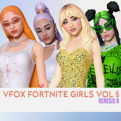 Fortnite Girls Vol 5 Bundle for Genesis 9