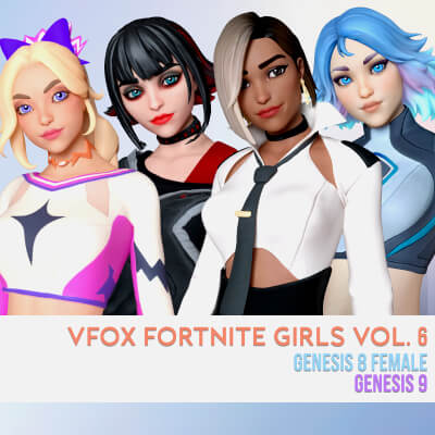 Fortnite Girls Vol 6 Bundle for Genesis 8 and 9