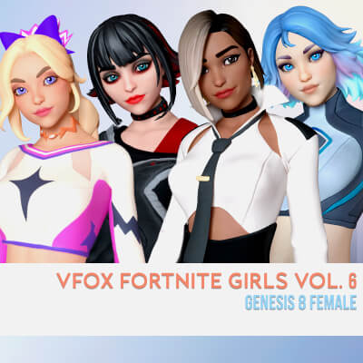 Fortnite Girls Vol 6 Bundle for Genesis 8 Female