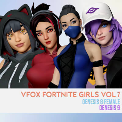 Fortnite Girls Vol 7 Bundle for Genesis 8 and 9