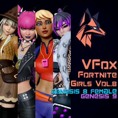 Fortnite Girls Vol 8 Bundle for Genesis 8 and 9