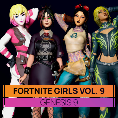 Fortnite Girls Vol 9 Bundle for Genesis 9