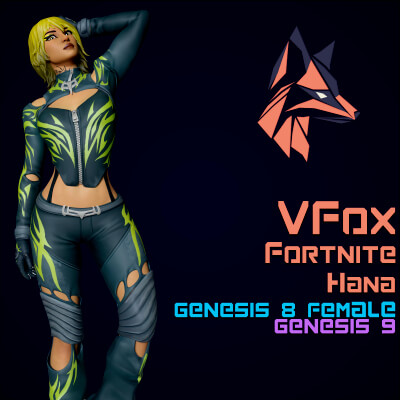 Fortnite Hana for Genesis 8 and 9