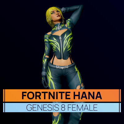 Fortnite Hana for Genesis 8 Female