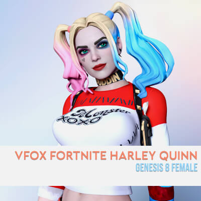 Fortnite Harley Quinn for Genesis 8 Female