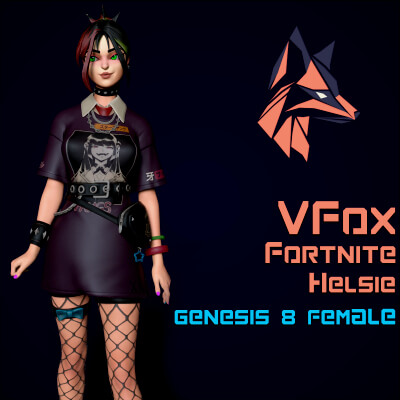 Fortnite Helsie for Genesis 8 Female