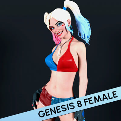 Fortnite High Tide Harley for Genesis 8 Female