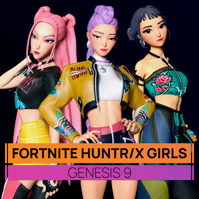 Fortnite HUNTR/X Girls for Genesis 9