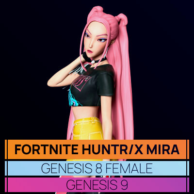 Fortnite HUNTR/X Mira for Genesis 8 and 9