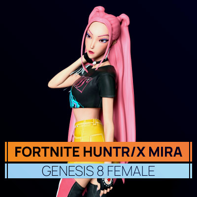 Fortnite HUNTR/X Mira for Genesis 8 Female