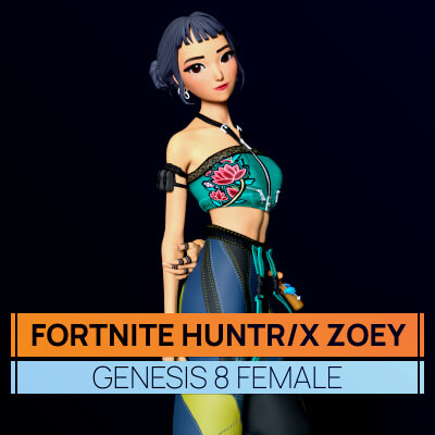 Fortnite HUNTR/X Zoey for Genesis 8 Female