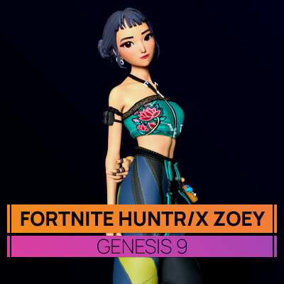 Fortnite HUNTR/X Zoey for Genesis 9