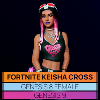 Fortnite Keisha Cross for Genesis 8 and 9