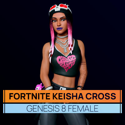 Fortnite Keisha Cross for Genesis 8 Female