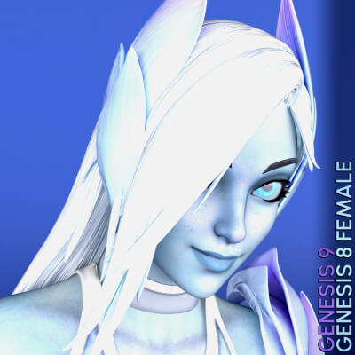 Fortnite Lady Windfrost for Genesis 8 and 9