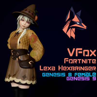 Fortnite Lexa Hexbringer for Genesis 8 and 9