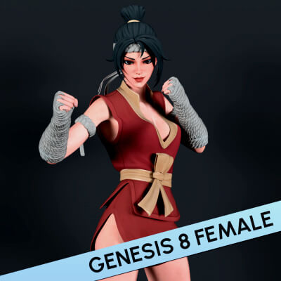 Fortnite Mali for Genesis 8 Female