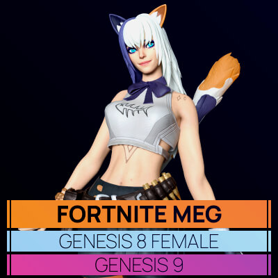 Fortnite Meg for Genesis 8 and 9