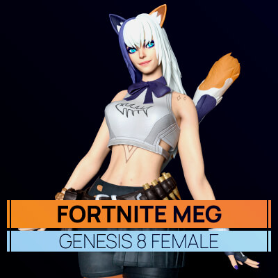 Fortnite Meg for Genesis 8 Female