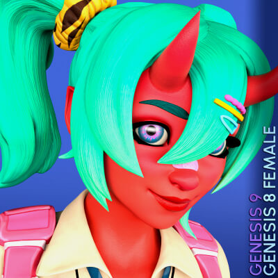 Fortnite Nemia for Genesis 8 and 9