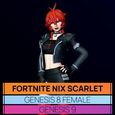 Fortnite Nix Scarlet for Genesis 8 and 9